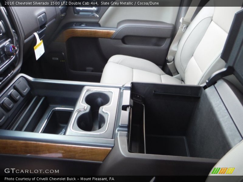Slate Grey Metallic / Cocoa/Dune 2016 Chevrolet Silverado 1500 LTZ Double Cab 4x4