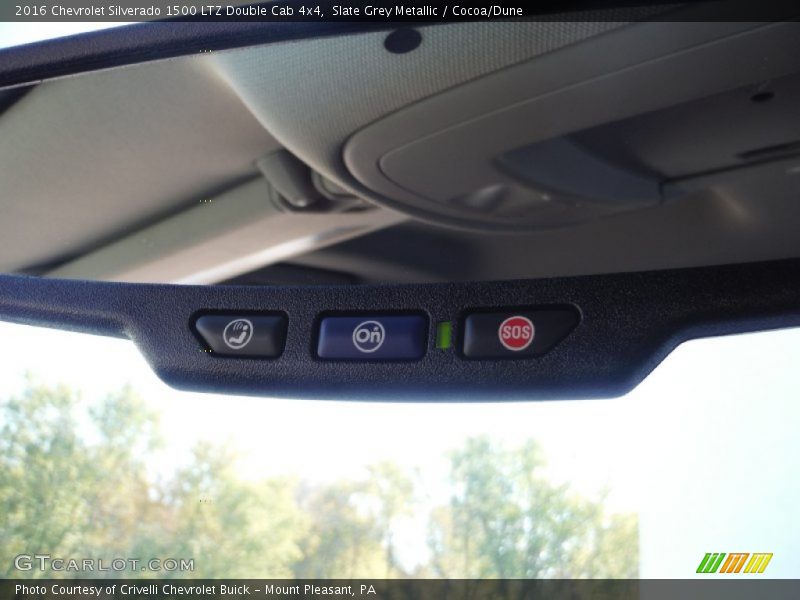 Slate Grey Metallic / Cocoa/Dune 2016 Chevrolet Silverado 1500 LTZ Double Cab 4x4