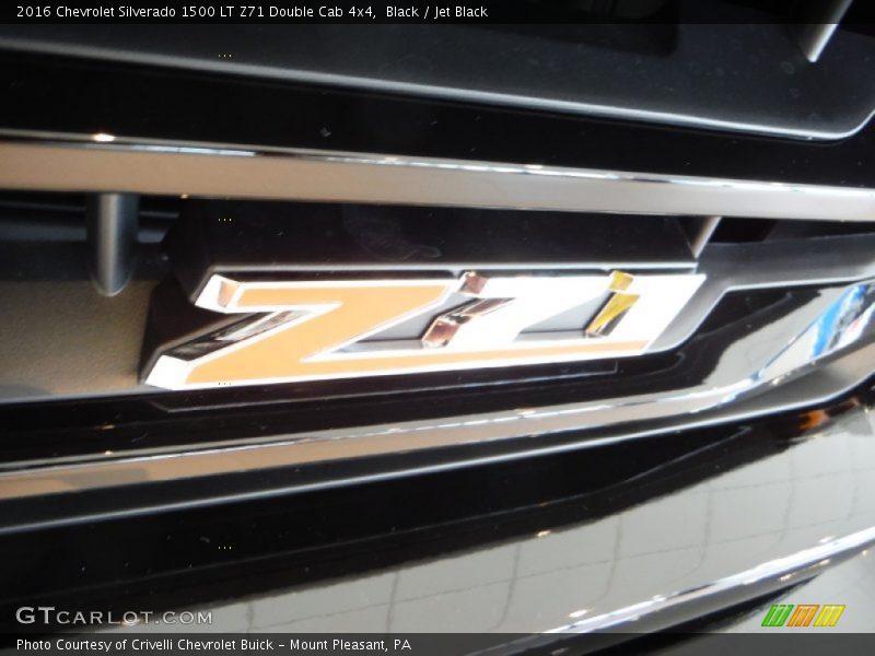 Black / Jet Black 2016 Chevrolet Silverado 1500 LT Z71 Double Cab 4x4