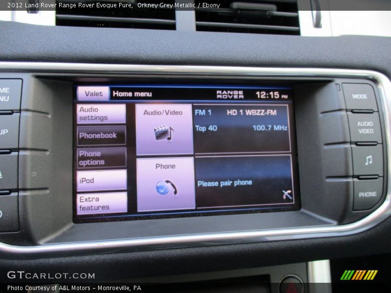 Orkney Grey Metallic / Ebony 2012 Land Rover Range Rover Evoque Pure