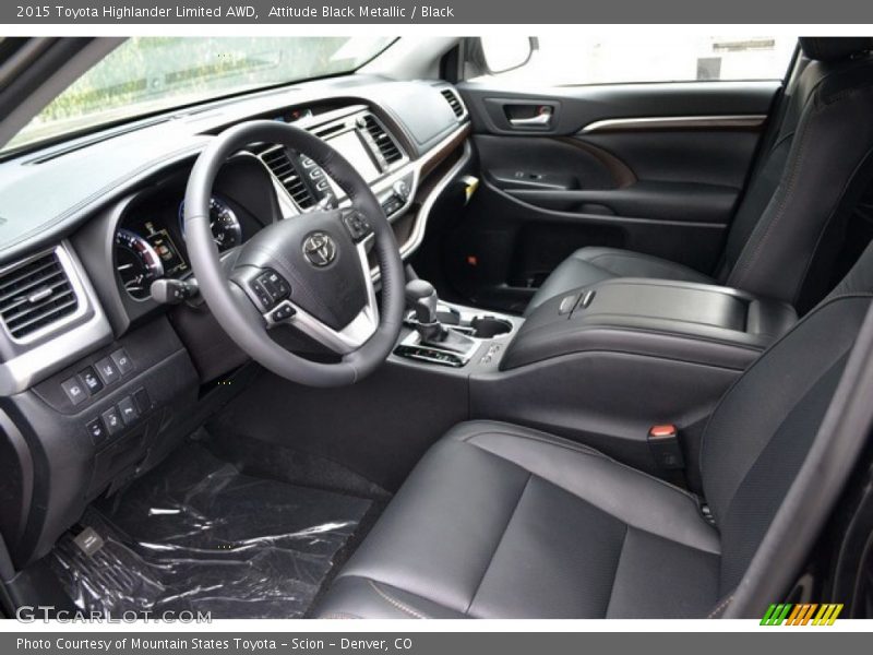 Attitude Black Metallic / Black 2015 Toyota Highlander Limited AWD