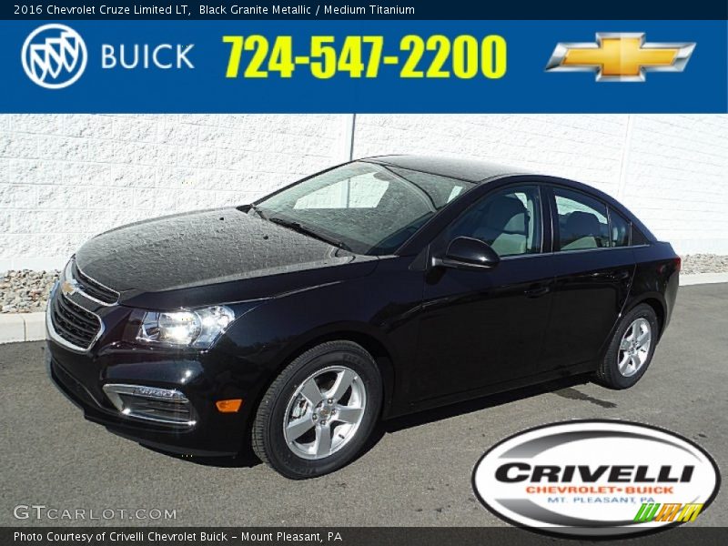 Black Granite Metallic / Medium Titanium 2016 Chevrolet Cruze Limited LT