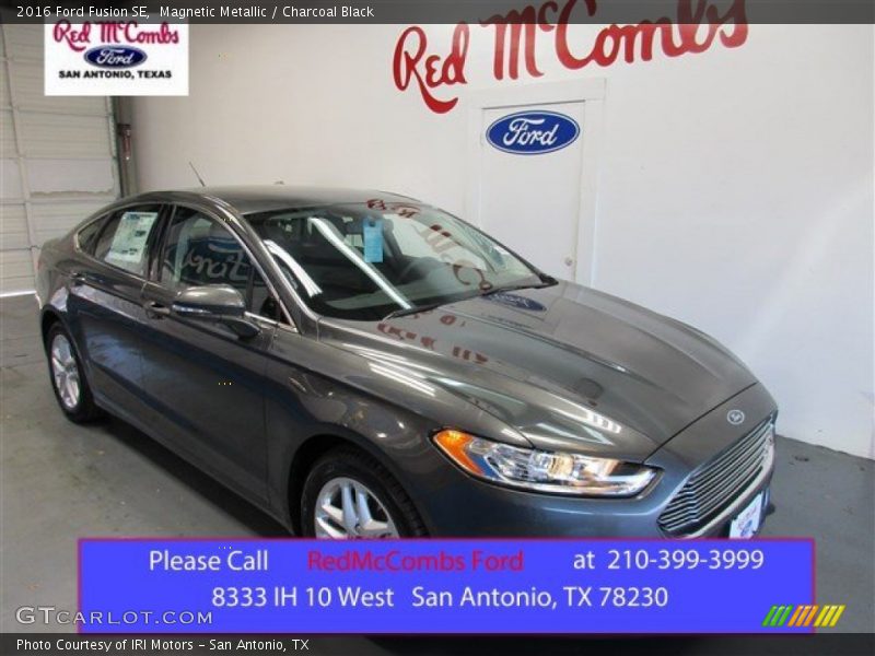 Magnetic Metallic / Charcoal Black 2016 Ford Fusion SE