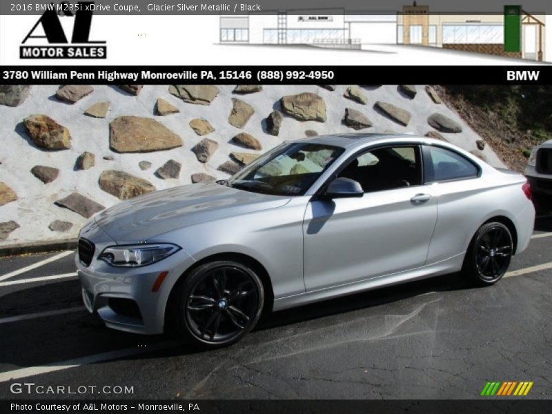 Glacier Silver Metallic / Black 2016 BMW M235i xDrive Coupe