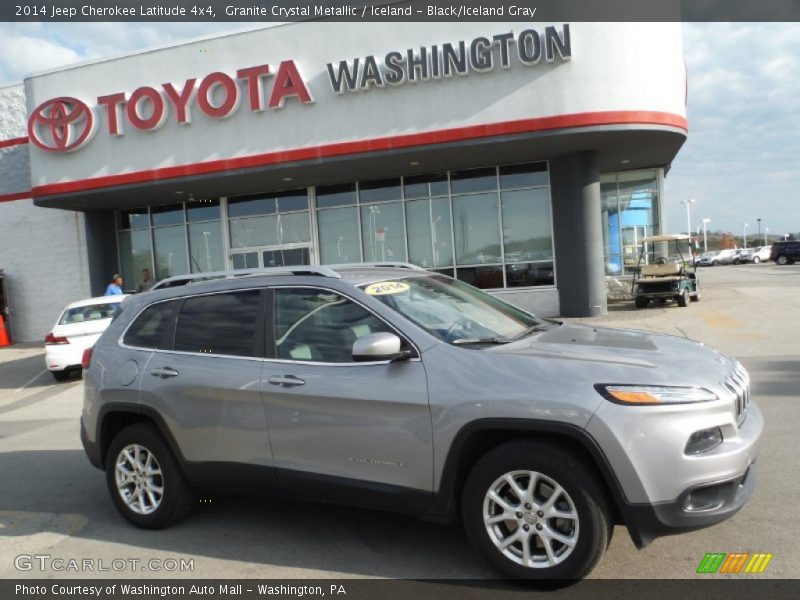 Granite Crystal Metallic / Iceland - Black/Iceland Gray 2014 Jeep Cherokee Latitude 4x4