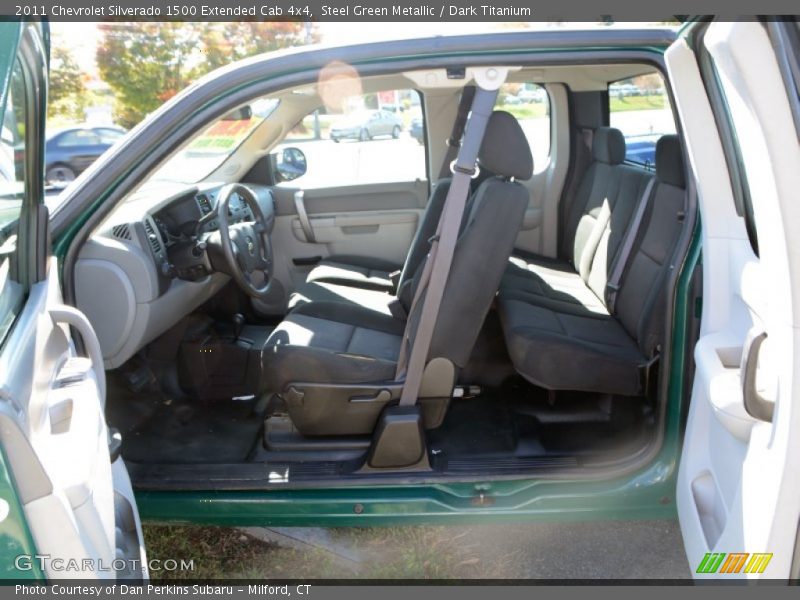 Steel Green Metallic / Dark Titanium 2011 Chevrolet Silverado 1500 Extended Cab 4x4