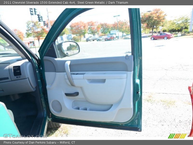 Steel Green Metallic / Dark Titanium 2011 Chevrolet Silverado 1500 Extended Cab 4x4