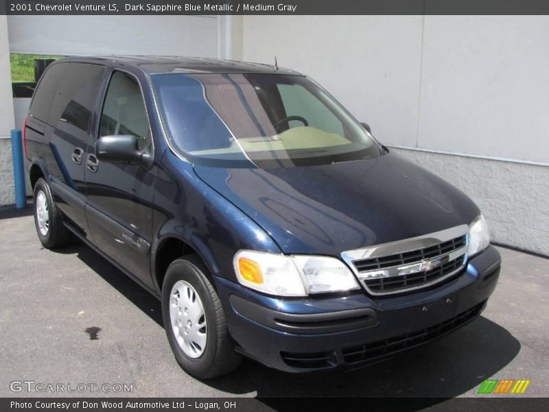 Dark Sapphire Blue Metallic / Medium Gray 2001 Chevrolet Venture LS
