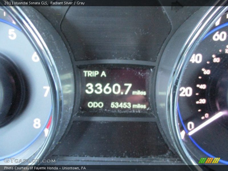 Radiant Silver / Gray 2011 Hyundai Sonata GLS