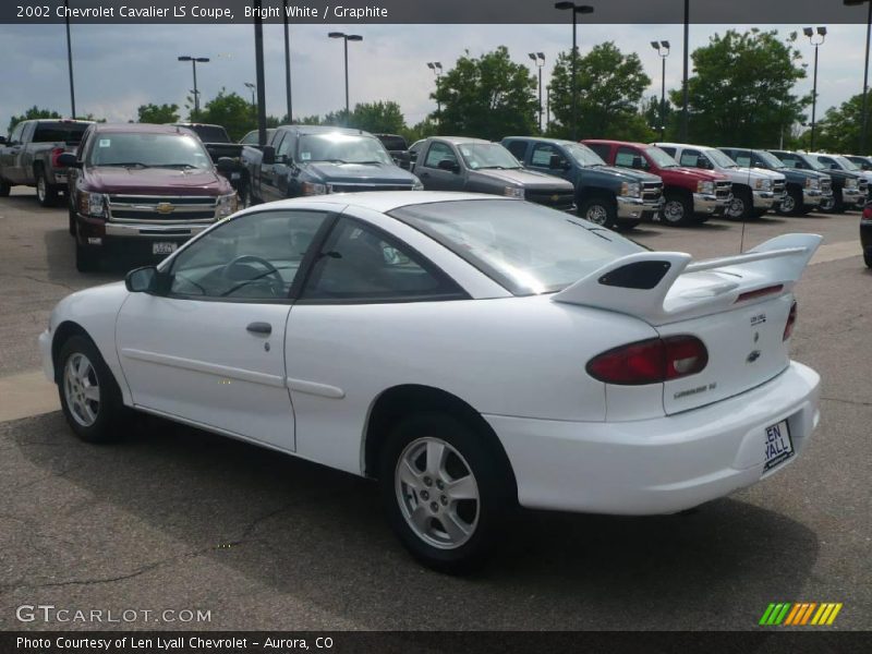 Bright White / Graphite 2002 Chevrolet Cavalier LS Coupe