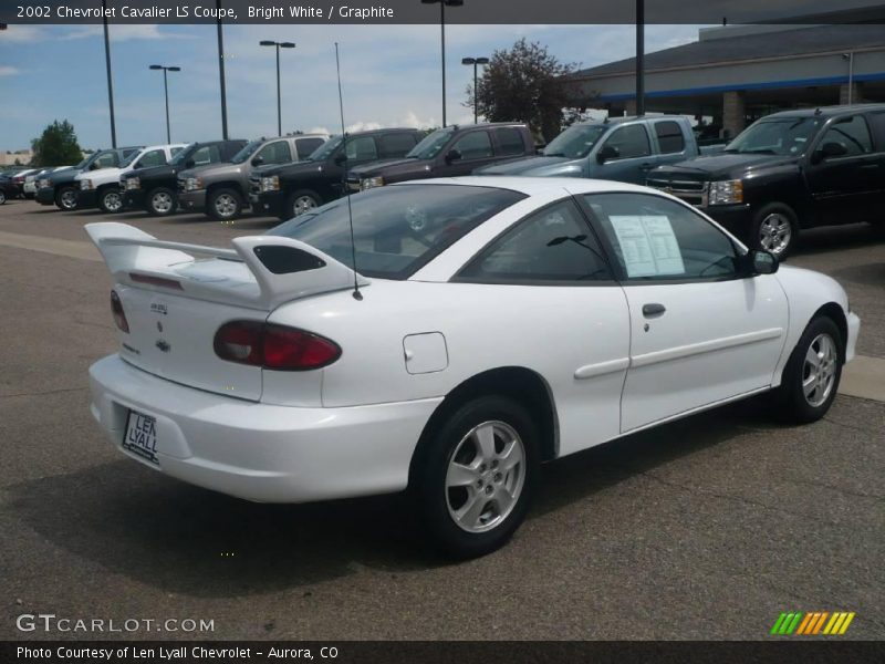 Bright White / Graphite 2002 Chevrolet Cavalier LS Coupe