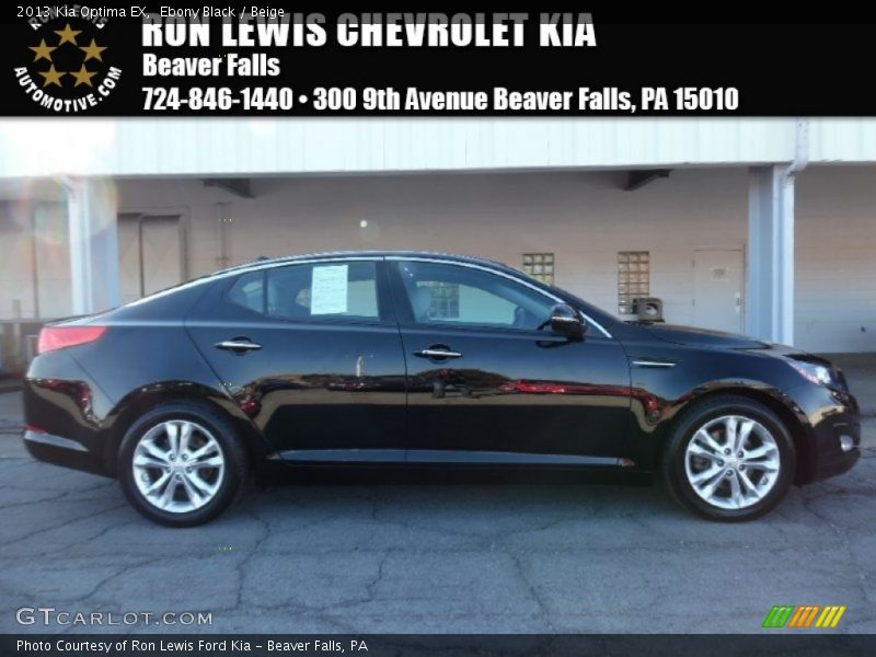 Ebony Black / Beige 2013 Kia Optima EX