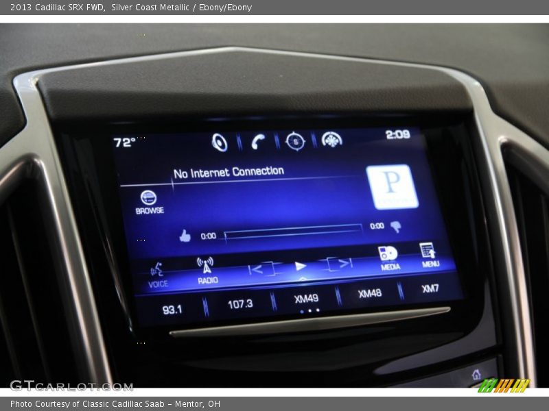 Silver Coast Metallic / Ebony/Ebony 2013 Cadillac SRX FWD