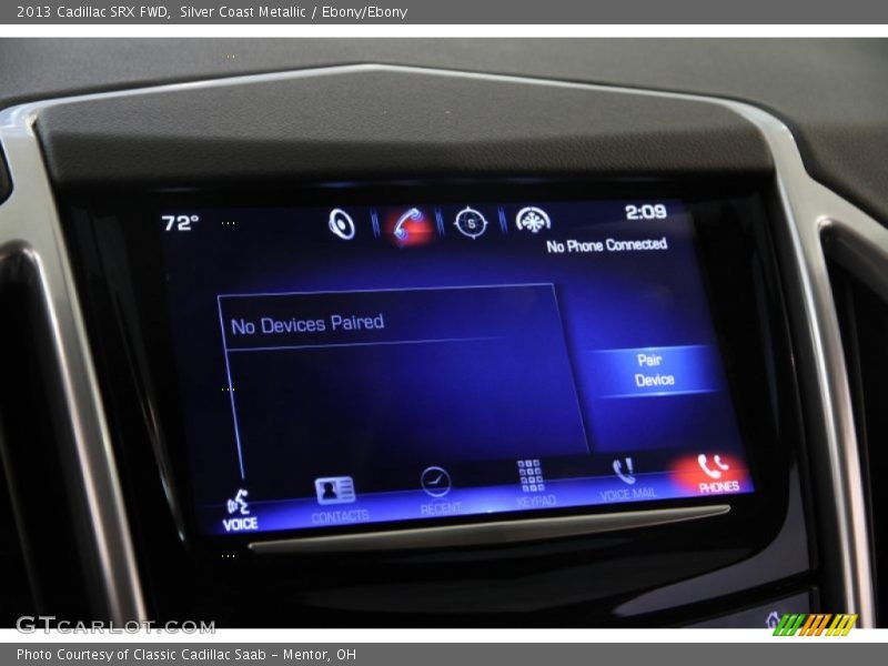 Silver Coast Metallic / Ebony/Ebony 2013 Cadillac SRX FWD