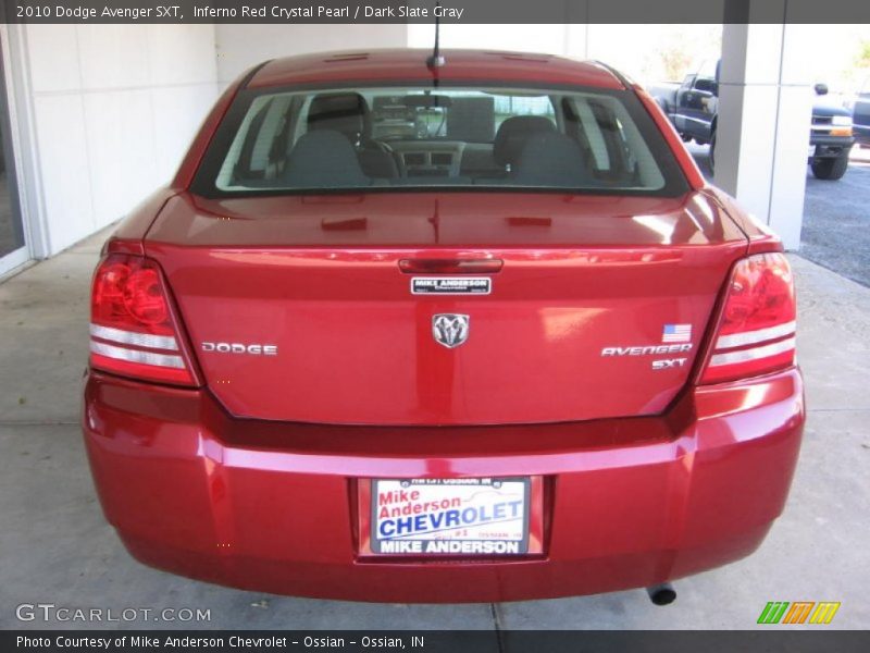 Inferno Red Crystal Pearl / Dark Slate Gray 2010 Dodge Avenger SXT