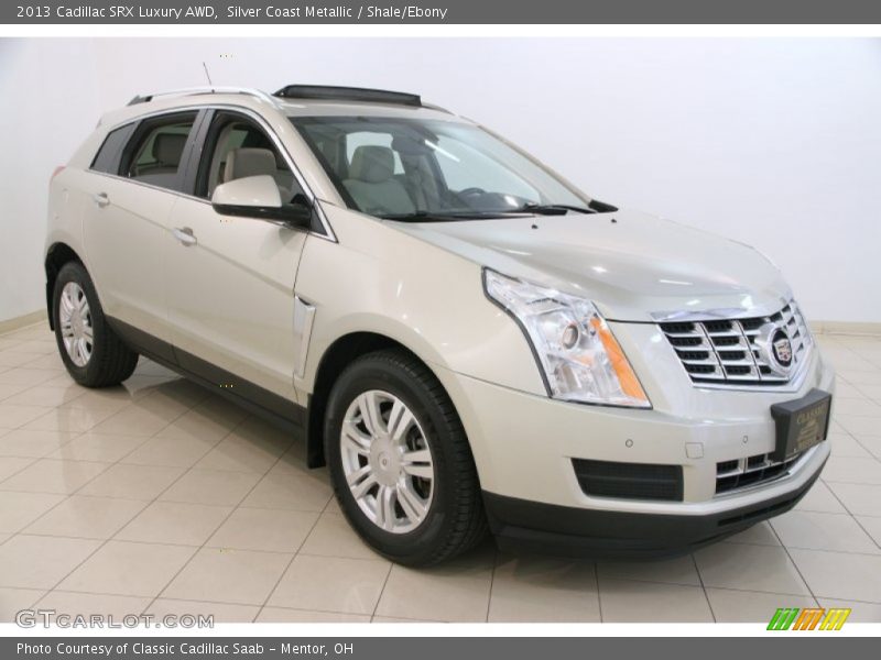 Silver Coast Metallic / Shale/Ebony 2013 Cadillac SRX Luxury AWD