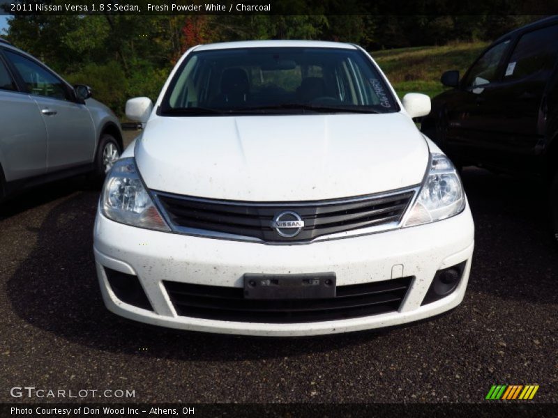 Fresh Powder White / Charcoal 2011 Nissan Versa 1.8 S Sedan