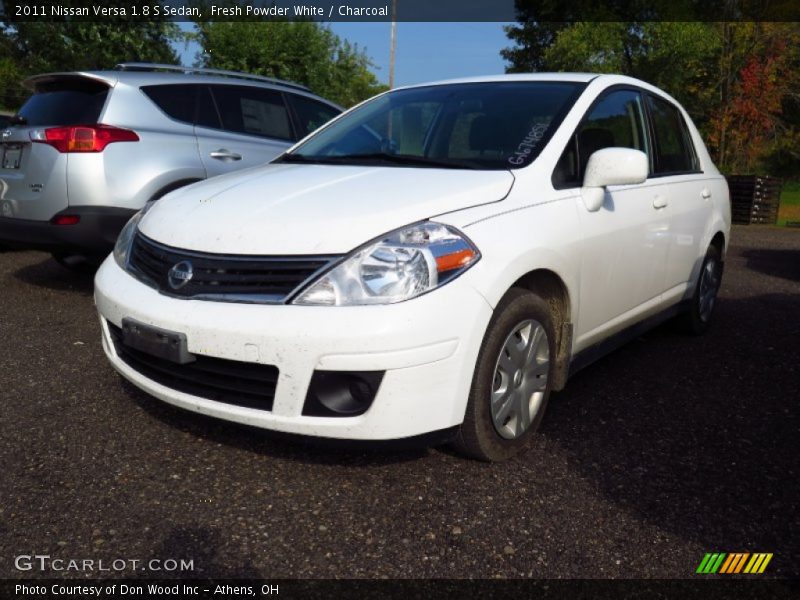 Fresh Powder White / Charcoal 2011 Nissan Versa 1.8 S Sedan