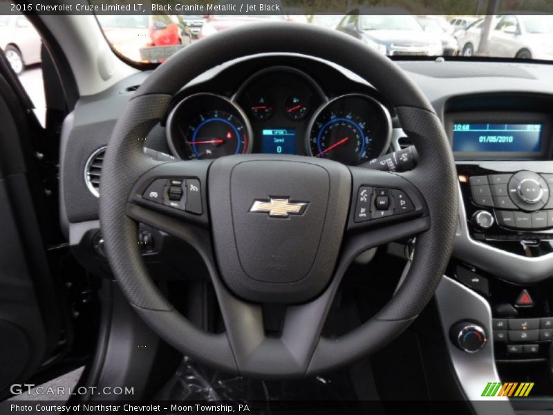 Black Granite Metallic / Jet Black 2016 Chevrolet Cruze Limited LT