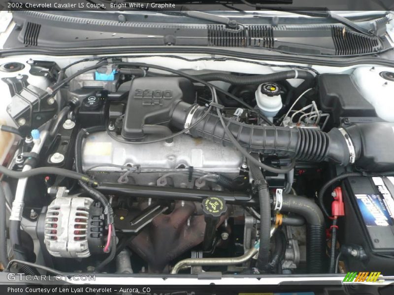 Bright White / Graphite 2002 Chevrolet Cavalier LS Coupe