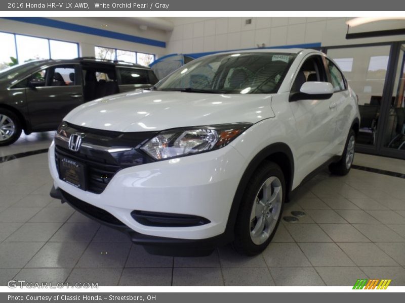 White Orchid Pearl / Gray 2016 Honda HR-V LX AWD