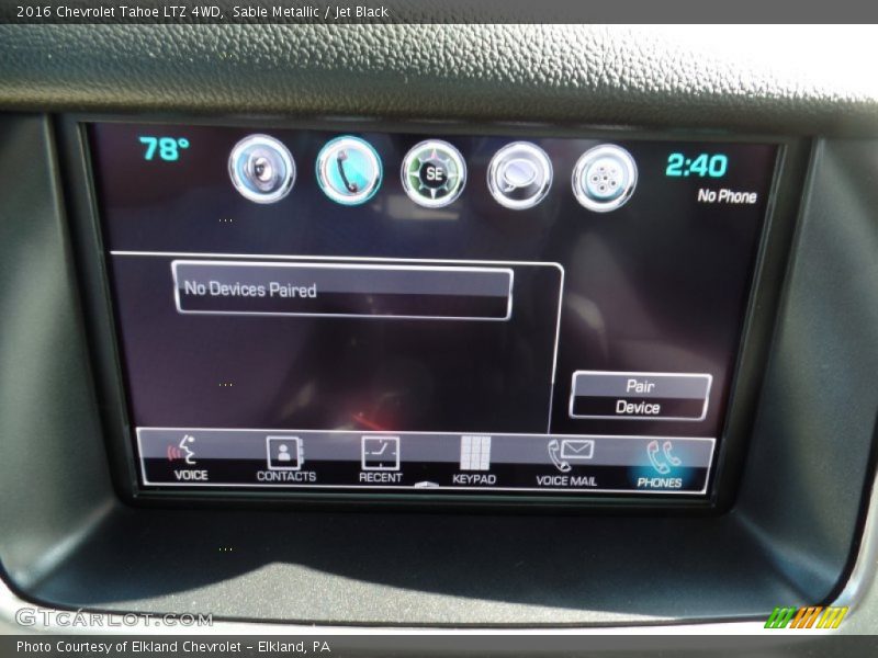 Sable Metallic / Jet Black 2016 Chevrolet Tahoe LTZ 4WD