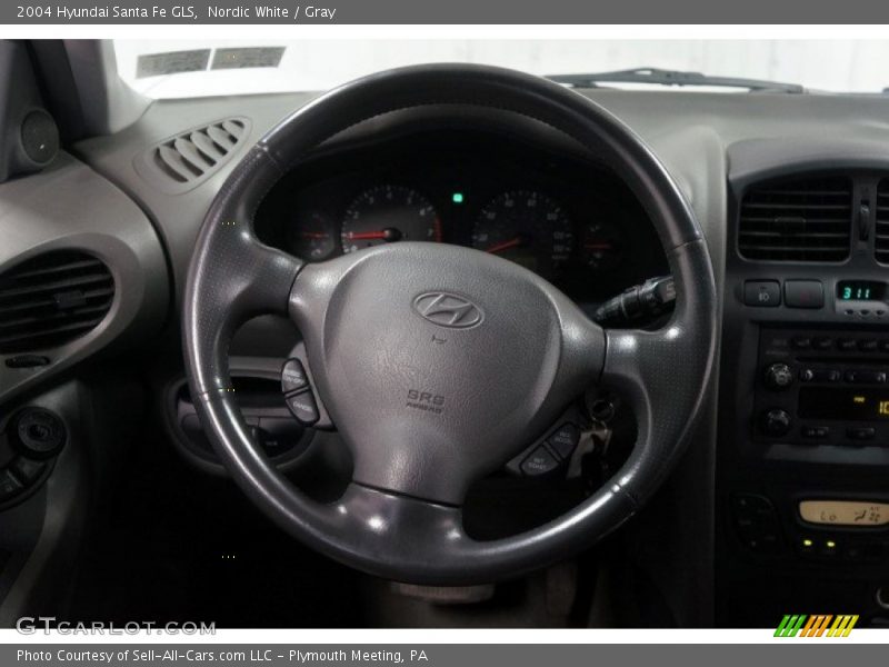 Nordic White / Gray 2004 Hyundai Santa Fe GLS