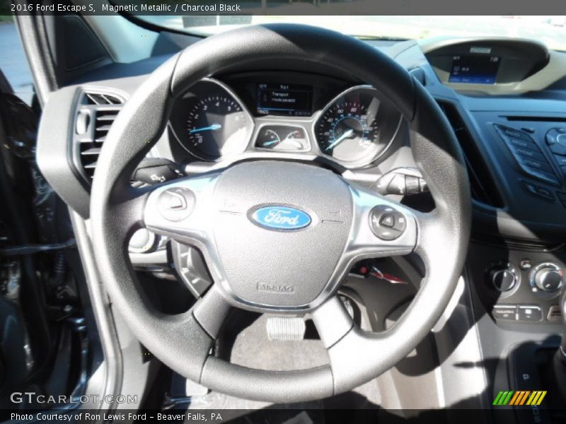Magnetic Metallic / Charcoal Black 2016 Ford Escape S