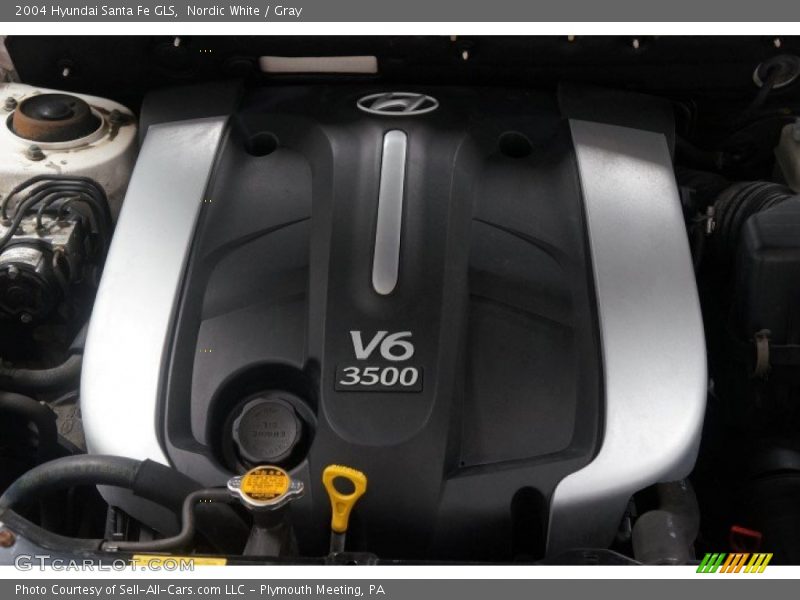 Nordic White / Gray 2004 Hyundai Santa Fe GLS
