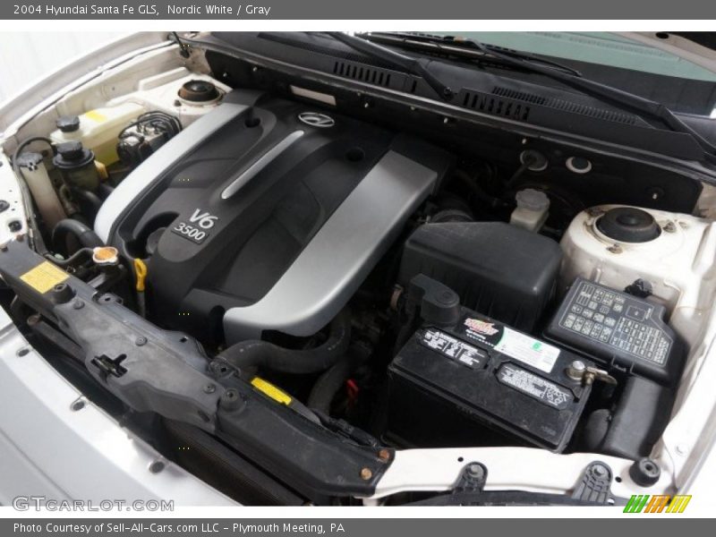 Nordic White / Gray 2004 Hyundai Santa Fe GLS