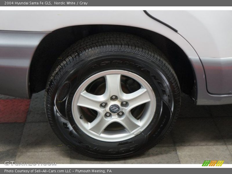 Nordic White / Gray 2004 Hyundai Santa Fe GLS