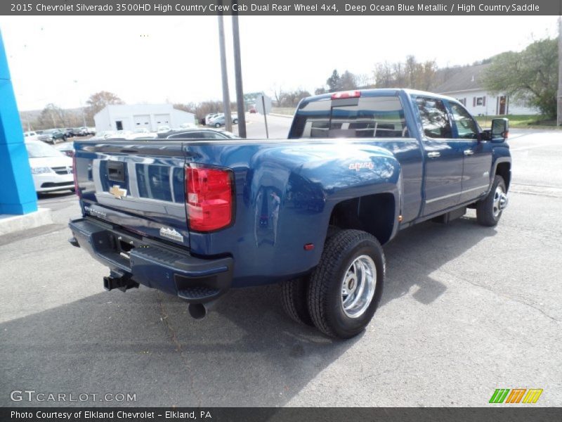 Deep Ocean Blue Metallic / High Country Saddle 2015 Chevrolet Silverado 3500HD High Country Crew Cab Dual Rear Wheel 4x4