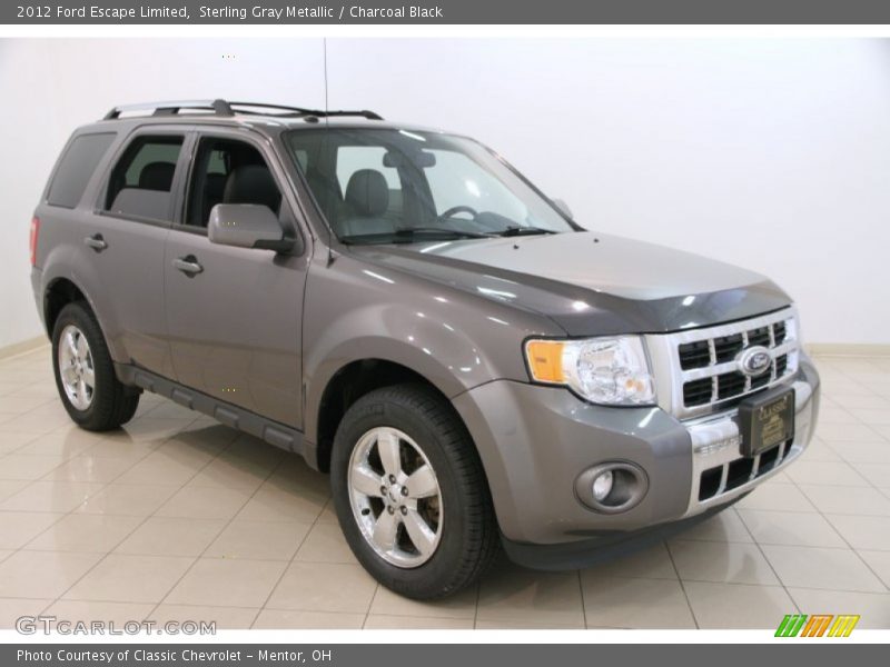 Sterling Gray Metallic / Charcoal Black 2012 Ford Escape Limited