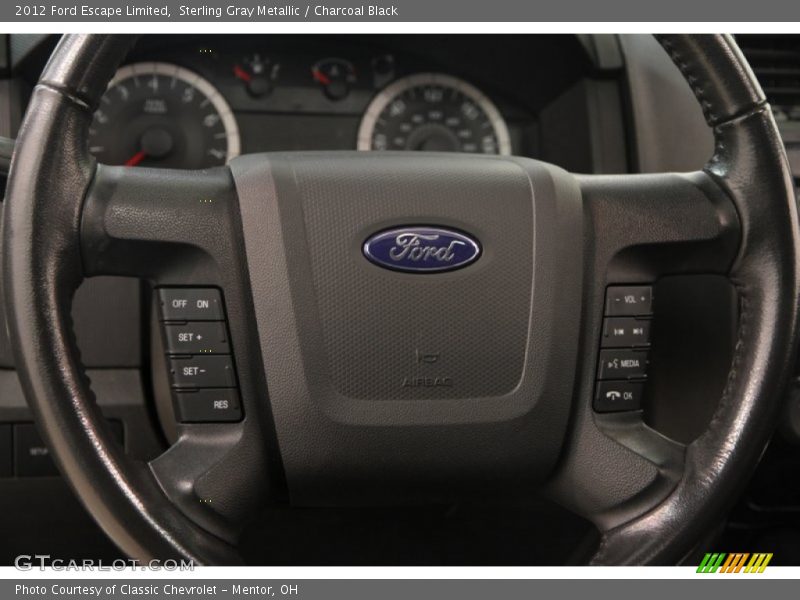 Sterling Gray Metallic / Charcoal Black 2012 Ford Escape Limited