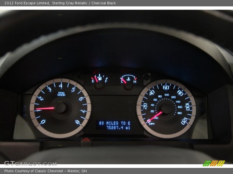 Sterling Gray Metallic / Charcoal Black 2012 Ford Escape Limited