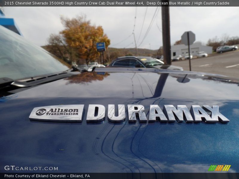Deep Ocean Blue Metallic / High Country Saddle 2015 Chevrolet Silverado 3500HD High Country Crew Cab Dual Rear Wheel 4x4