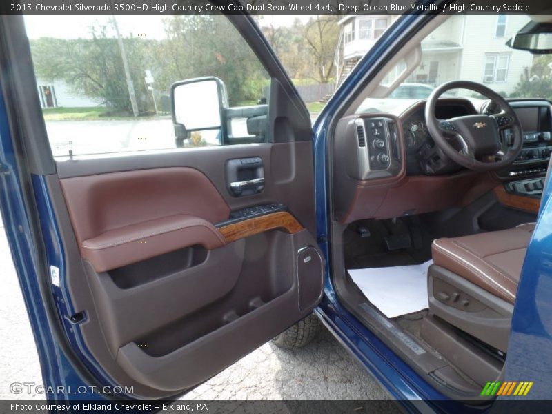Deep Ocean Blue Metallic / High Country Saddle 2015 Chevrolet Silverado 3500HD High Country Crew Cab Dual Rear Wheel 4x4