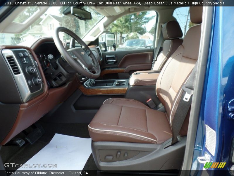Deep Ocean Blue Metallic / High Country Saddle 2015 Chevrolet Silverado 3500HD High Country Crew Cab Dual Rear Wheel 4x4