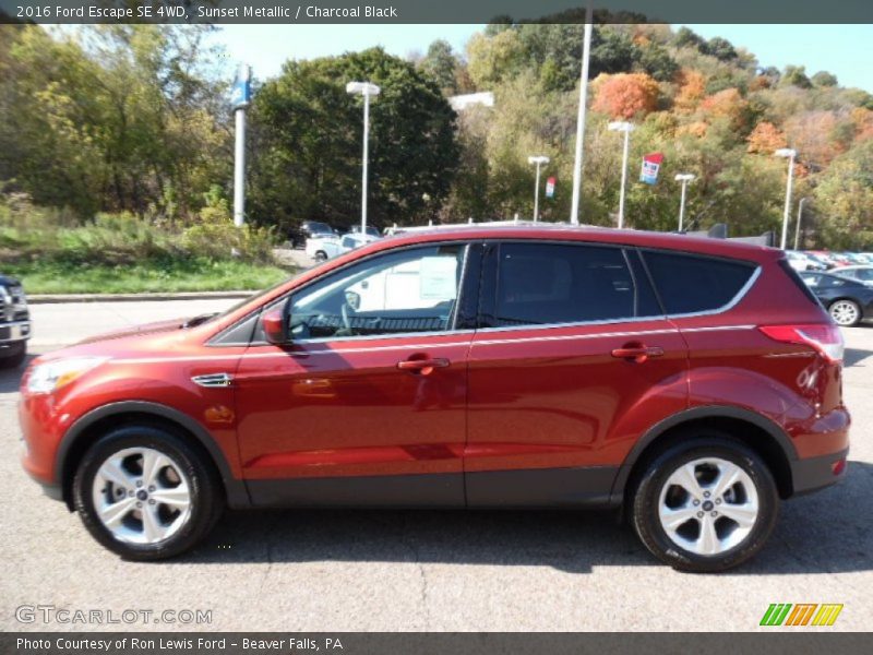 Sunset Metallic / Charcoal Black 2016 Ford Escape SE 4WD