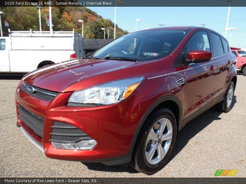 Sunset Metallic / Charcoal Black 2016 Ford Escape SE 4WD
