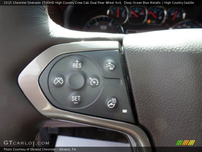 Deep Ocean Blue Metallic / High Country Saddle 2015 Chevrolet Silverado 3500HD High Country Crew Cab Dual Rear Wheel 4x4