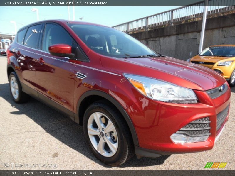 Sunset Metallic / Charcoal Black 2016 Ford Escape SE 4WD