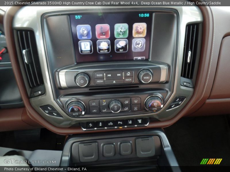 Deep Ocean Blue Metallic / High Country Saddle 2015 Chevrolet Silverado 3500HD High Country Crew Cab Dual Rear Wheel 4x4