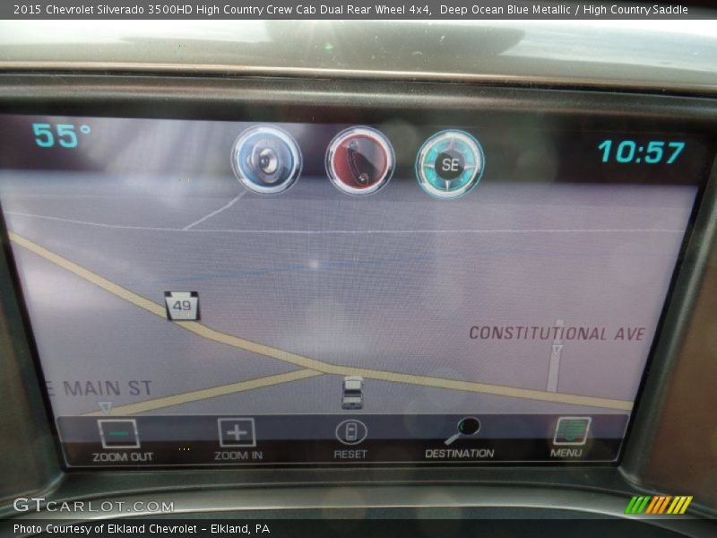 Deep Ocean Blue Metallic / High Country Saddle 2015 Chevrolet Silverado 3500HD High Country Crew Cab Dual Rear Wheel 4x4