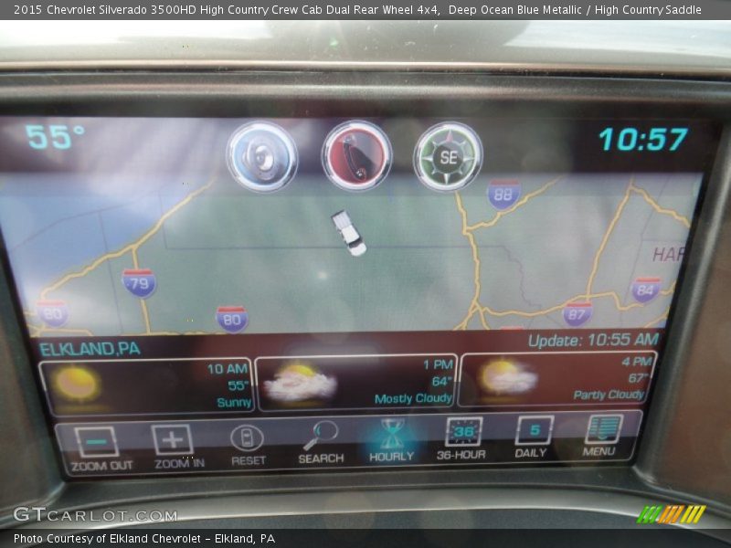 Deep Ocean Blue Metallic / High Country Saddle 2015 Chevrolet Silverado 3500HD High Country Crew Cab Dual Rear Wheel 4x4