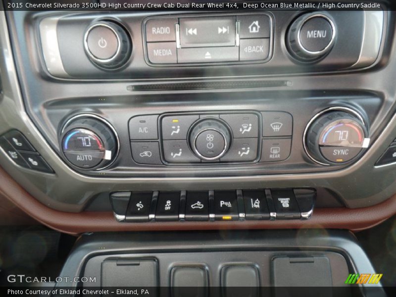 Deep Ocean Blue Metallic / High Country Saddle 2015 Chevrolet Silverado 3500HD High Country Crew Cab Dual Rear Wheel 4x4