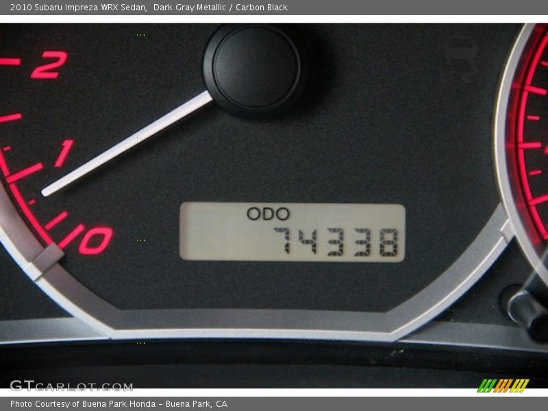 Dark Gray Metallic / Carbon Black 2010 Subaru Impreza WRX Sedan