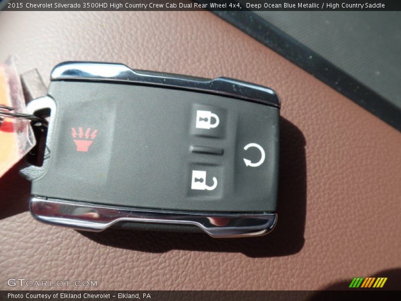 Deep Ocean Blue Metallic / High Country Saddle 2015 Chevrolet Silverado 3500HD High Country Crew Cab Dual Rear Wheel 4x4