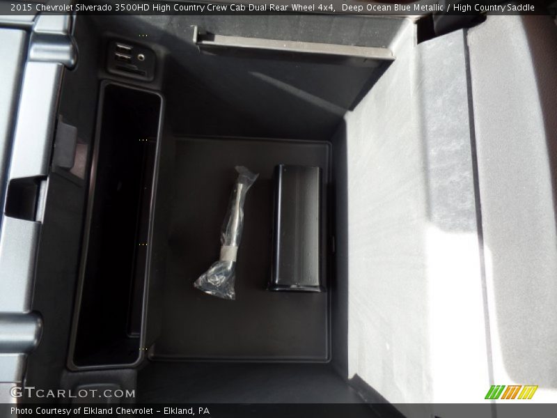 Deep Ocean Blue Metallic / High Country Saddle 2015 Chevrolet Silverado 3500HD High Country Crew Cab Dual Rear Wheel 4x4