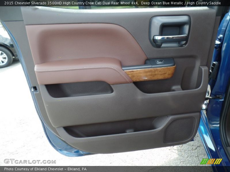 Deep Ocean Blue Metallic / High Country Saddle 2015 Chevrolet Silverado 3500HD High Country Crew Cab Dual Rear Wheel 4x4